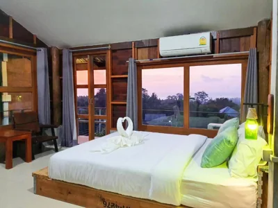 발코니와 바다 전망이 있는 더블룸 — Life koh tao resort